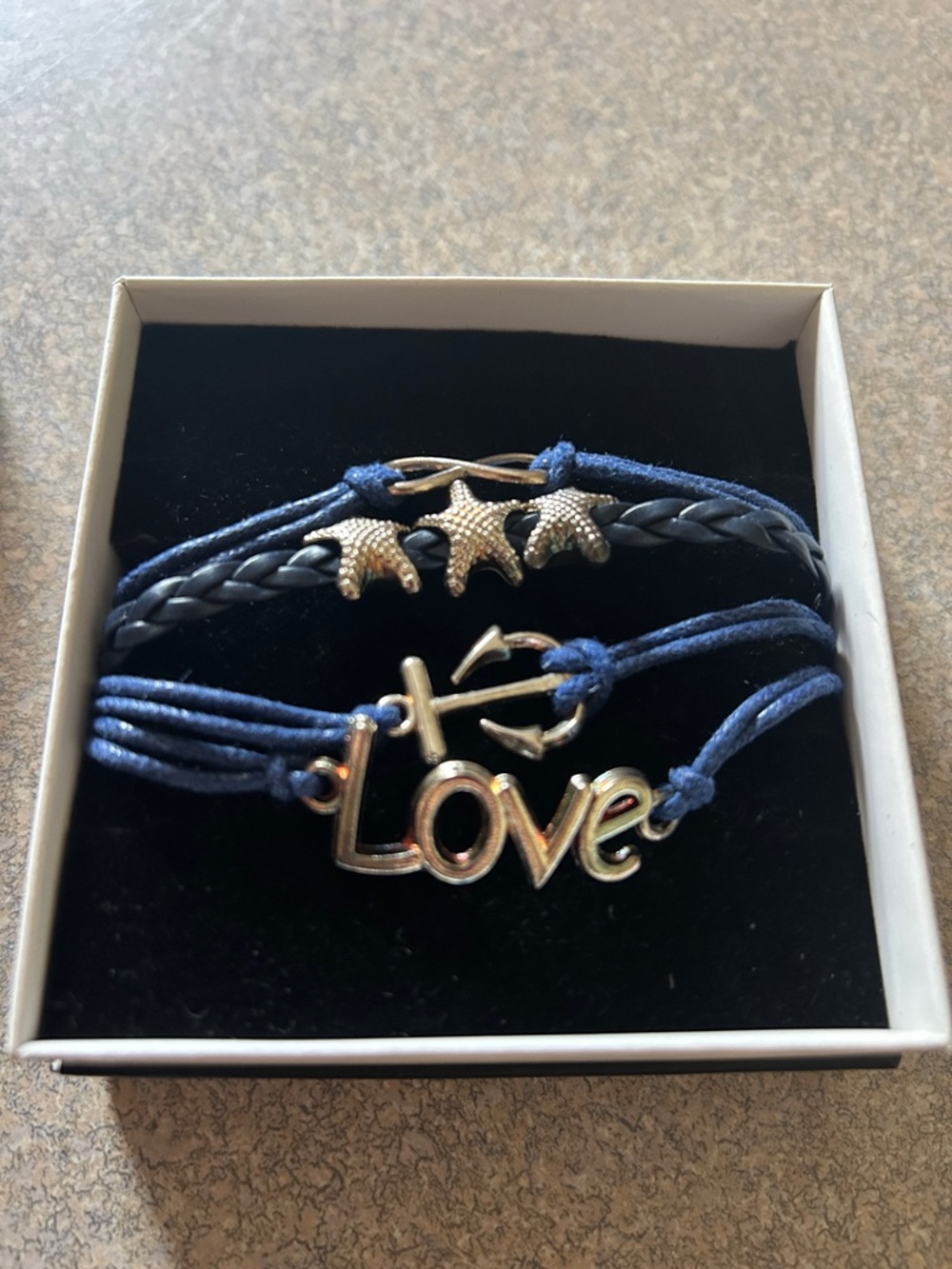 Ashley Bridget Blue Cord Nautical Bracelet Set